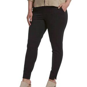 Hue® Ponte 7/8 Leggings with Side Opening Black Sz 2X